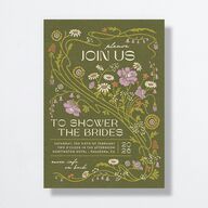 Wildflower Nouveau Bridal Shower Invitations Dark Camo Signature Standard