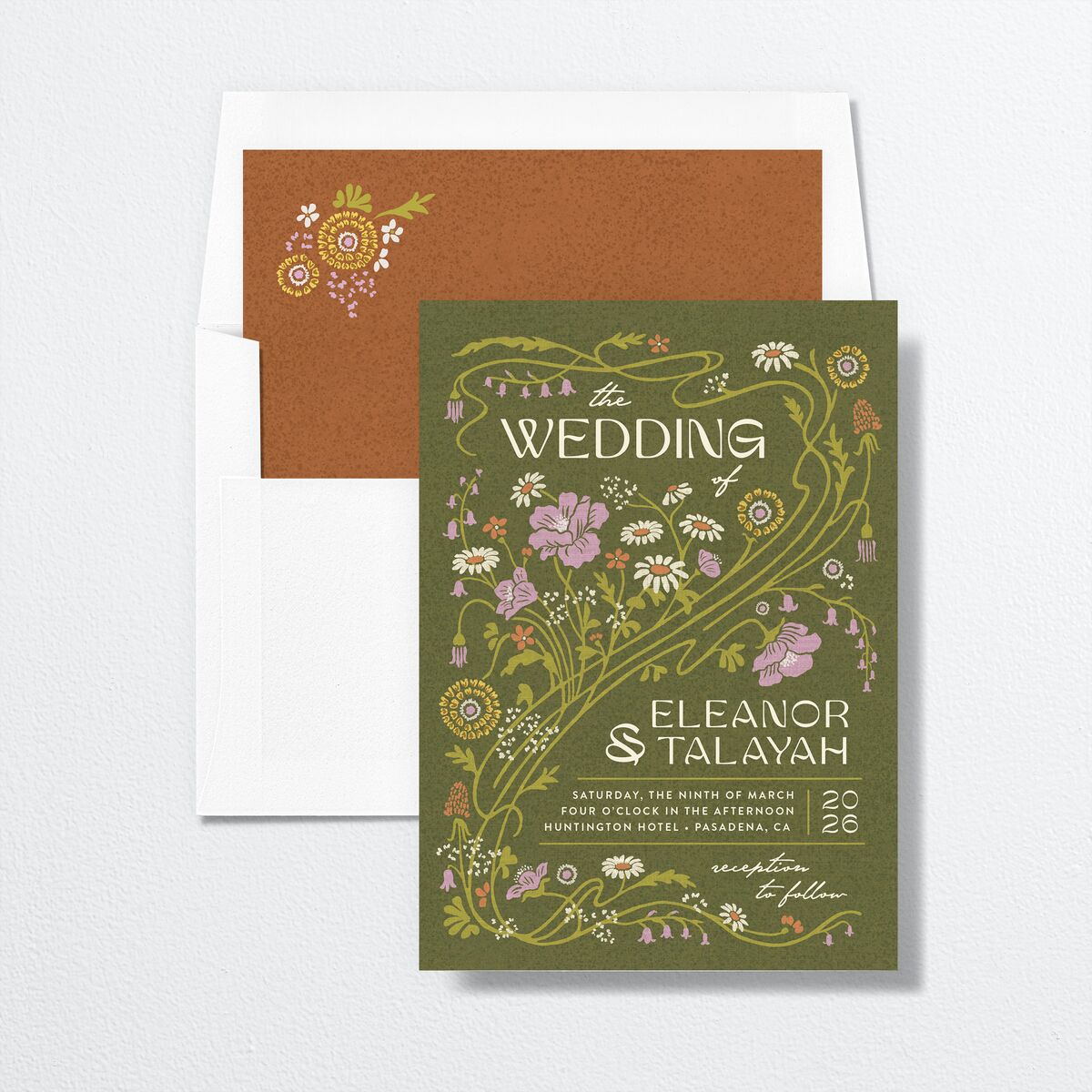 Wildflower Nouveau Envelope Liners Standard Dark Camo