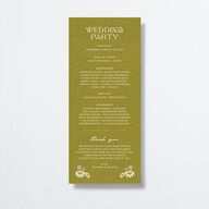 Wildflower Nouveau Wedding Programs Dark Camo Signature