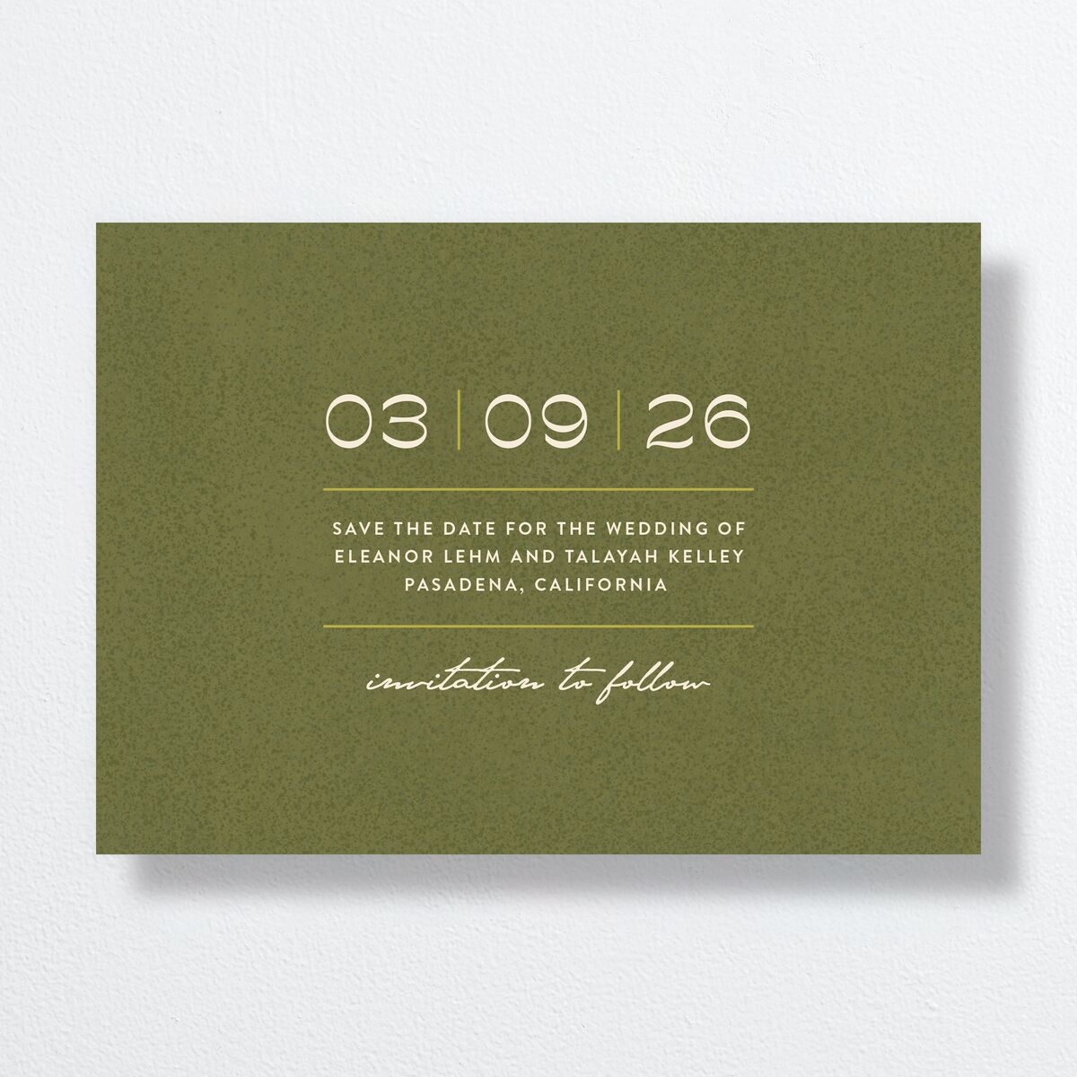 Wildflower Nouveau Save the Date Cards Dark Camo Signature smooth No Standard