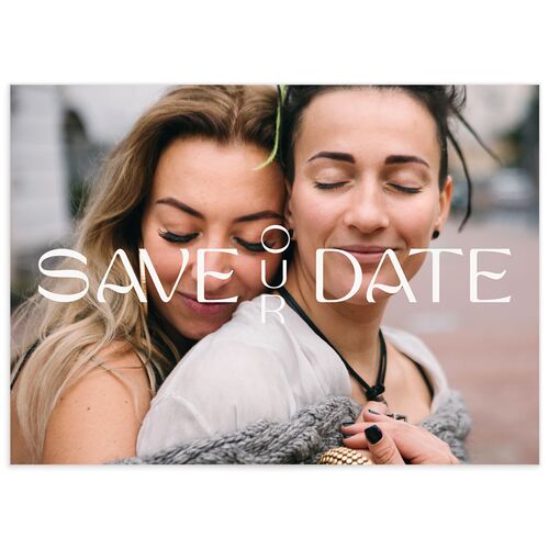 Wildflower Nouveau Save the Date Cards - 