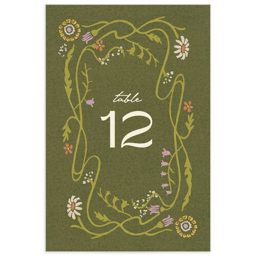 Wildflower Nouveau Table Numbers