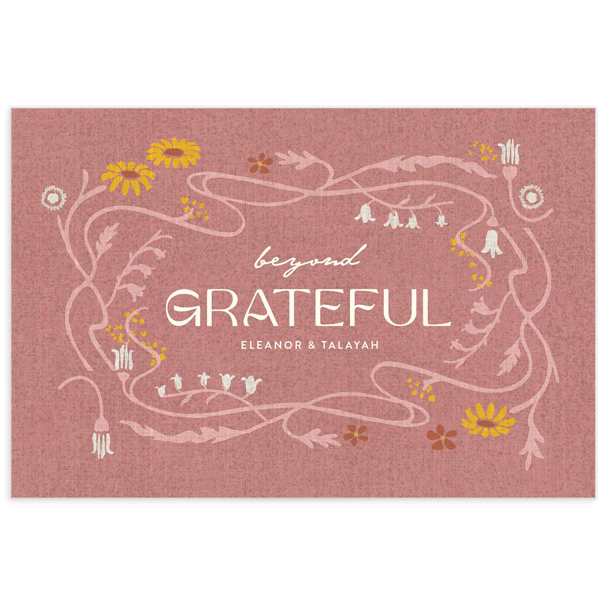 Wildflower Nouveau Thank You Postcards