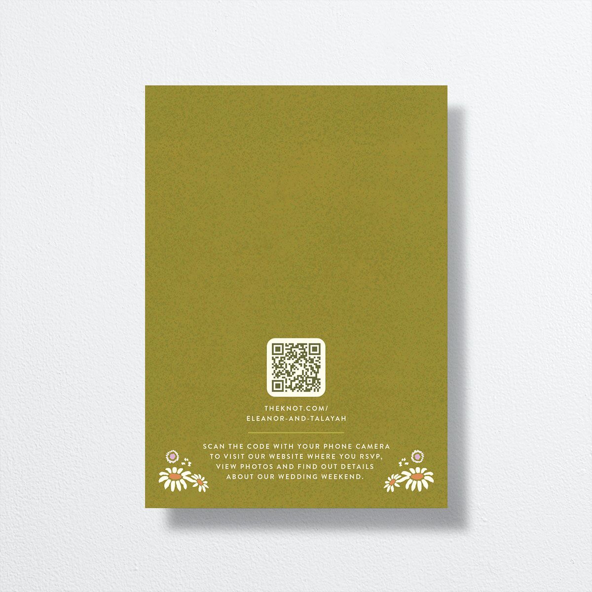 Wildflower Nouveau Wedding Invitations back