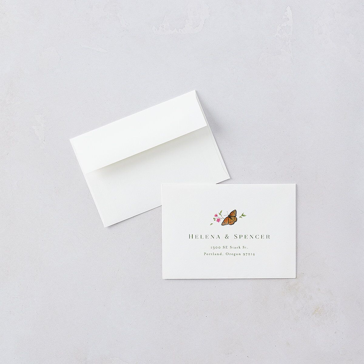 Rustic Butterflies Wedding Response Cards Scottish Green Signature Standard