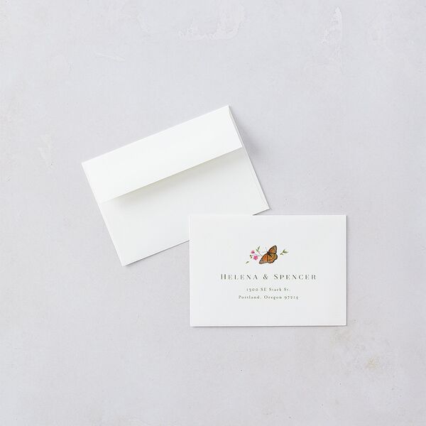 Rustic Butterflies Wedding Response Cards Scottish Green Signature Standard