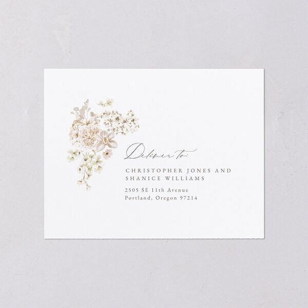 Luxury Floral Archway All-in-One Wedding Invitations Dijon Signature Light Both Recipient and Return Addresses No