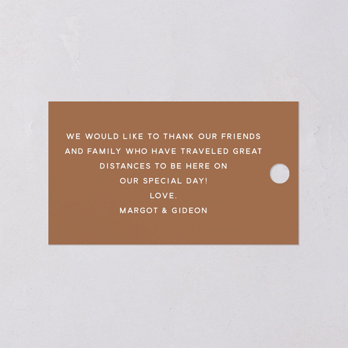 Climbing Leaves Favor Gift Tags Copper Signature