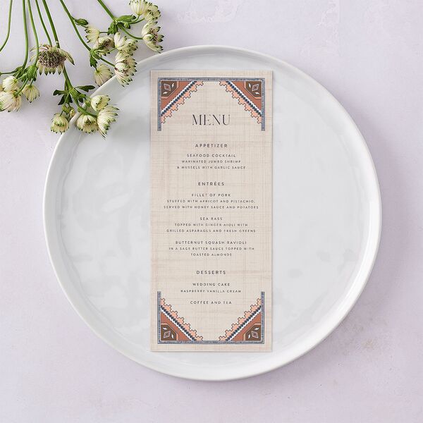 Western Tapestry Menus Linen Signature