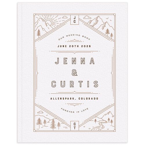 Iconic Mountain Guest Books Deep Bronze