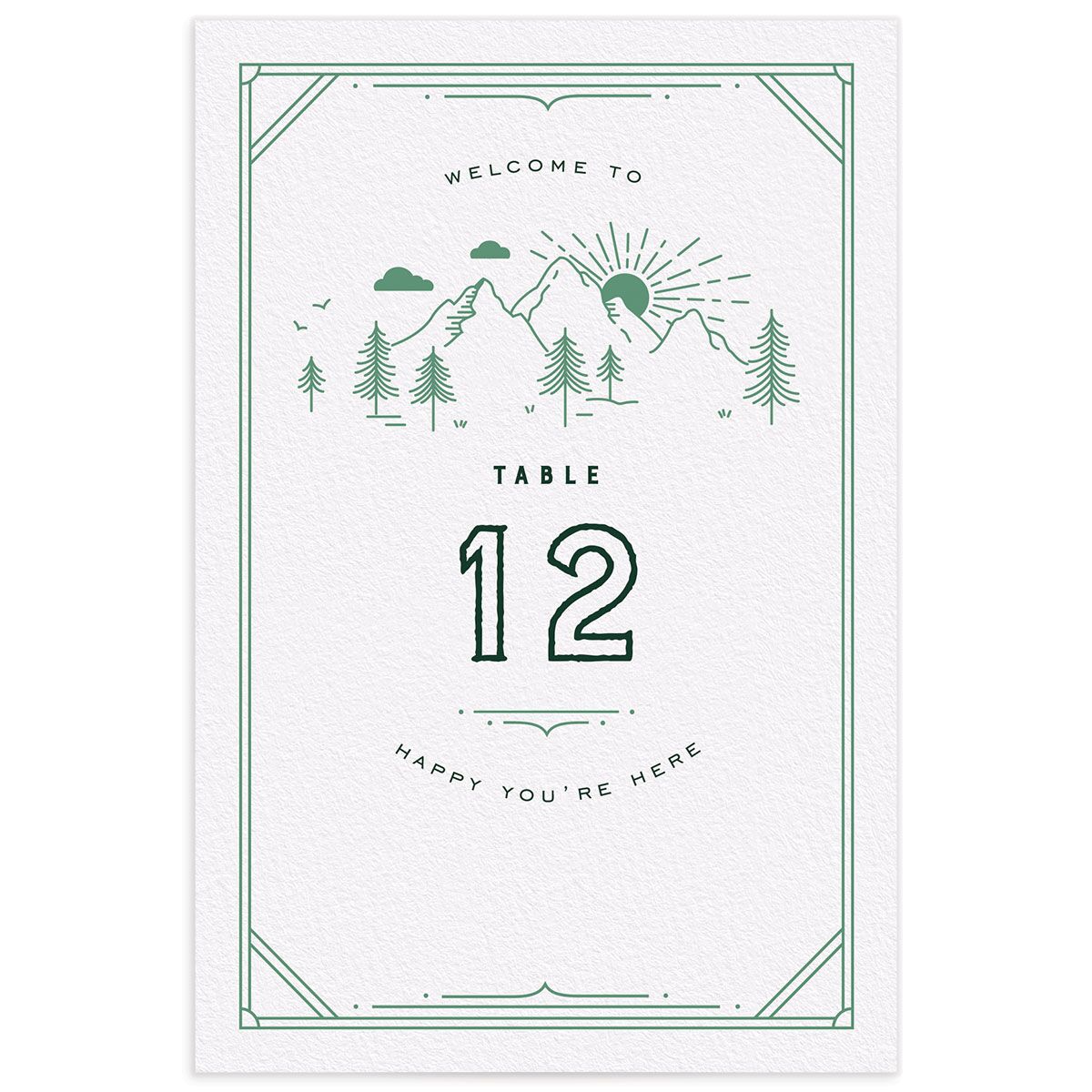 Iconic Mountain Table Numbers