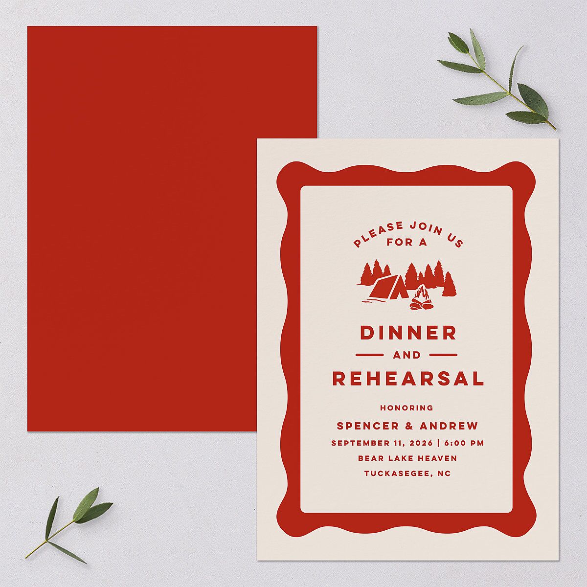 Adventure Icon Rehearsal Dinner Invitations — view 1