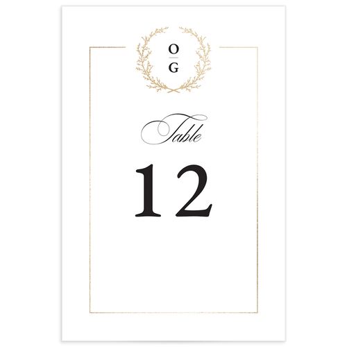Gilded Wreath Table Numbers