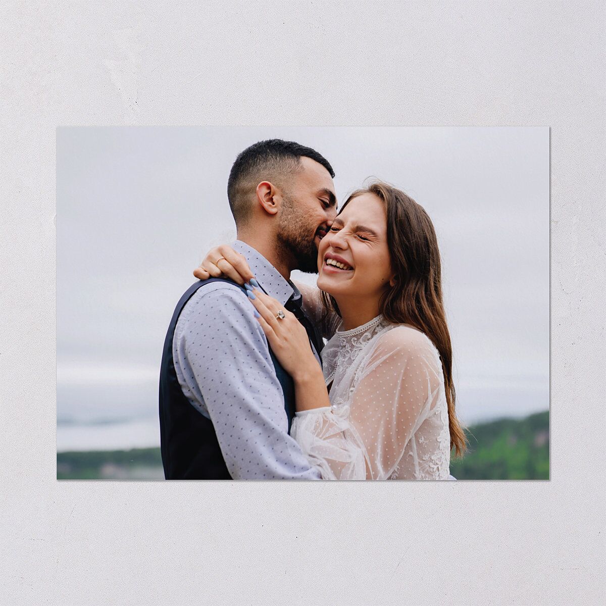 Gilded Wreath Save the Date Cards — view 3