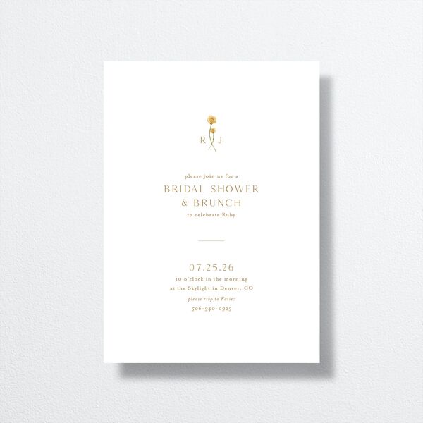 Dainty Monogram Bridal Shower Invitations front