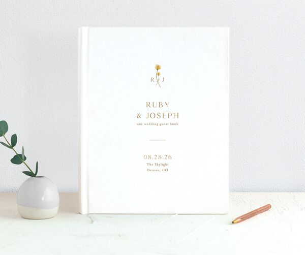 Dainty Monogram Guest Books front