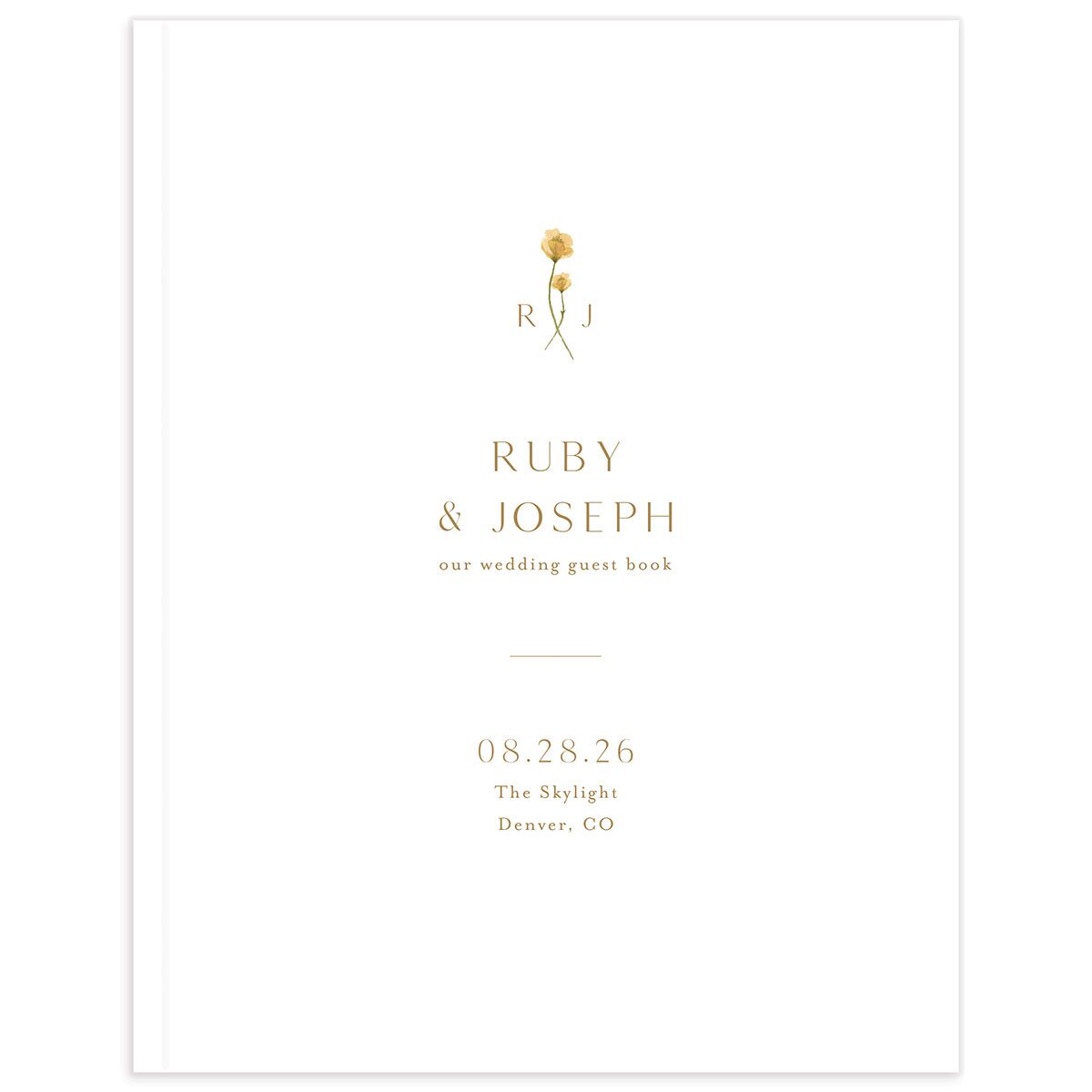 Dainty Monogram Guest Books