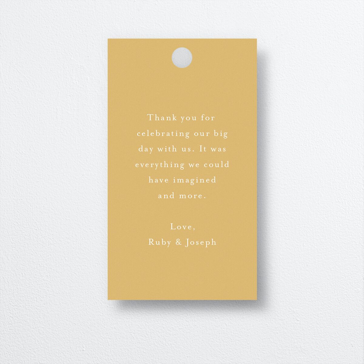 Dainty Monogram Favor Gift Tags back in yellow