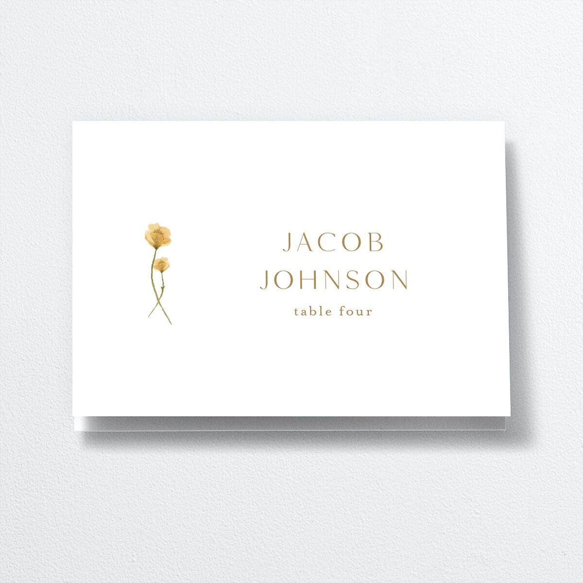 Dainty Monogram Place Cards front