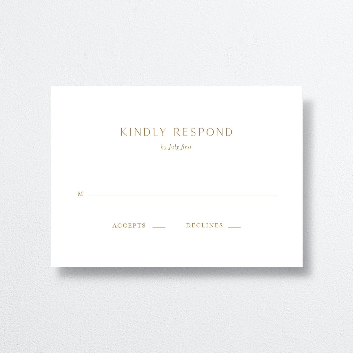 Dainty Monogram Wedding Response Cards front in yellow