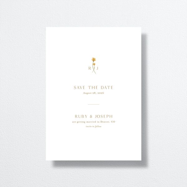 Dainty Monogram Save the Date Cards front