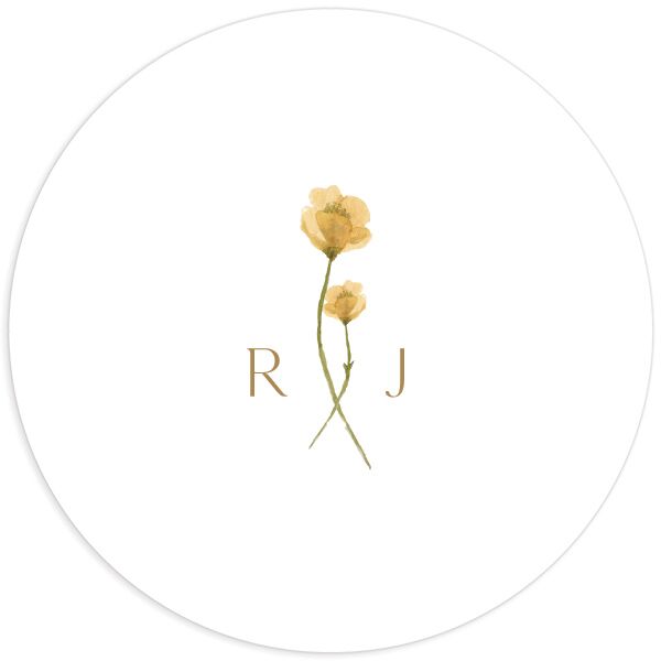 Dainty Monogram Wedding Stickers
