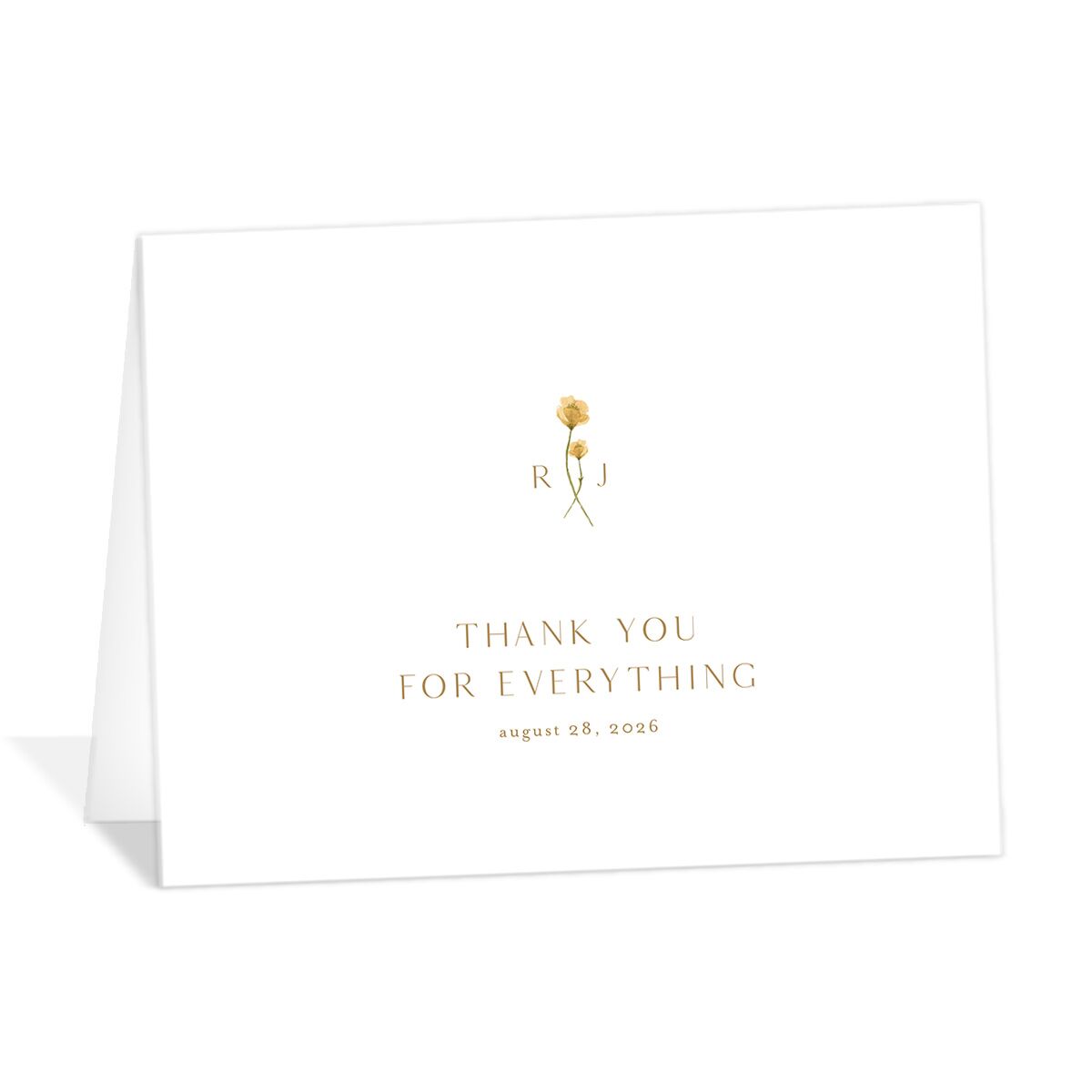 Dainty Monogram Thank You Cards