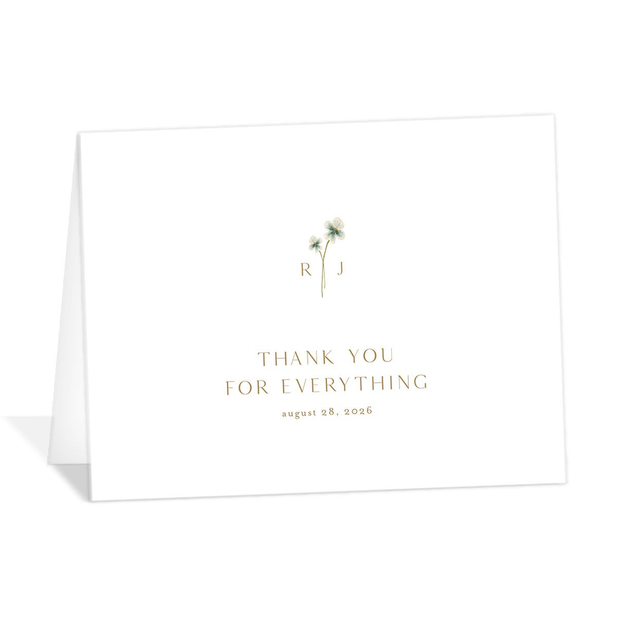 Dainty Monogram Thank You Cards