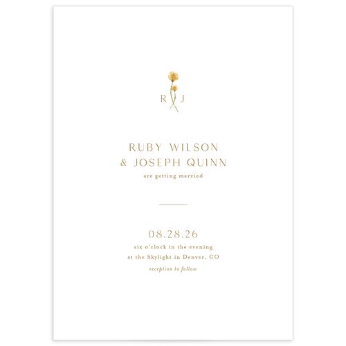 Dainty Monogram Wedding Invitations - 