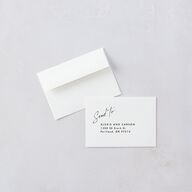 Elegant Modern Portrait Script Wedding Response Cards Pure White Signature Standard