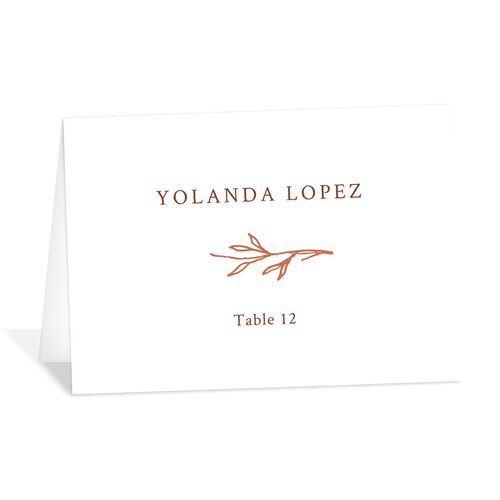 Rustic Branches Place Cards Terracotta Signature