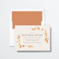 Autumn Frame Rehearsal Dinner Invitations Raw Sienna Signature