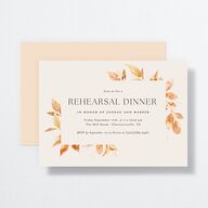 Autumn Frame Rehearsal Dinner Invitations Raw Sienna Signature