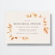 Autumn Frame Rehearsal Dinner Invitations Raw Sienna Signature