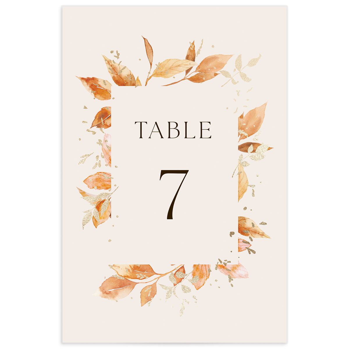 Autumn Frame Table Numbers