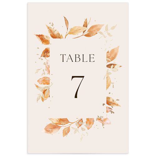 Autumn Frame Table Numbers - Orange