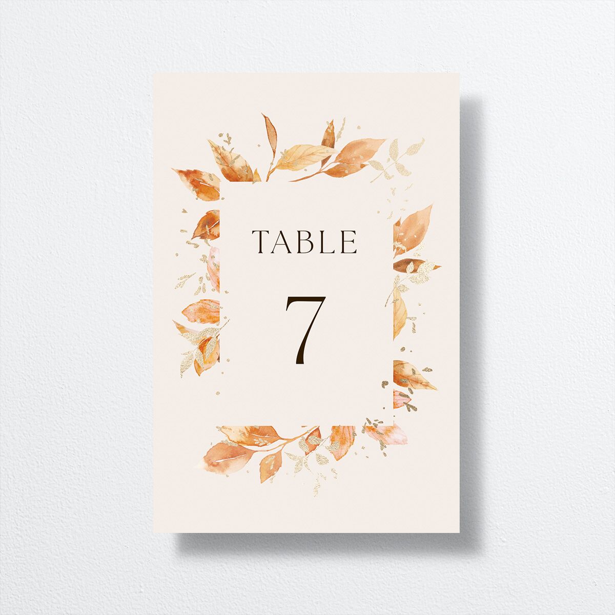Autumn Frame Table Numbers Gold Raw Sienna Signature