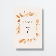 Autumn Frame Table Numbers Gold Raw Sienna Signature