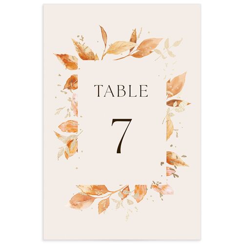 Autumn Frame Table Numbers Gold Raw Sienna Signature