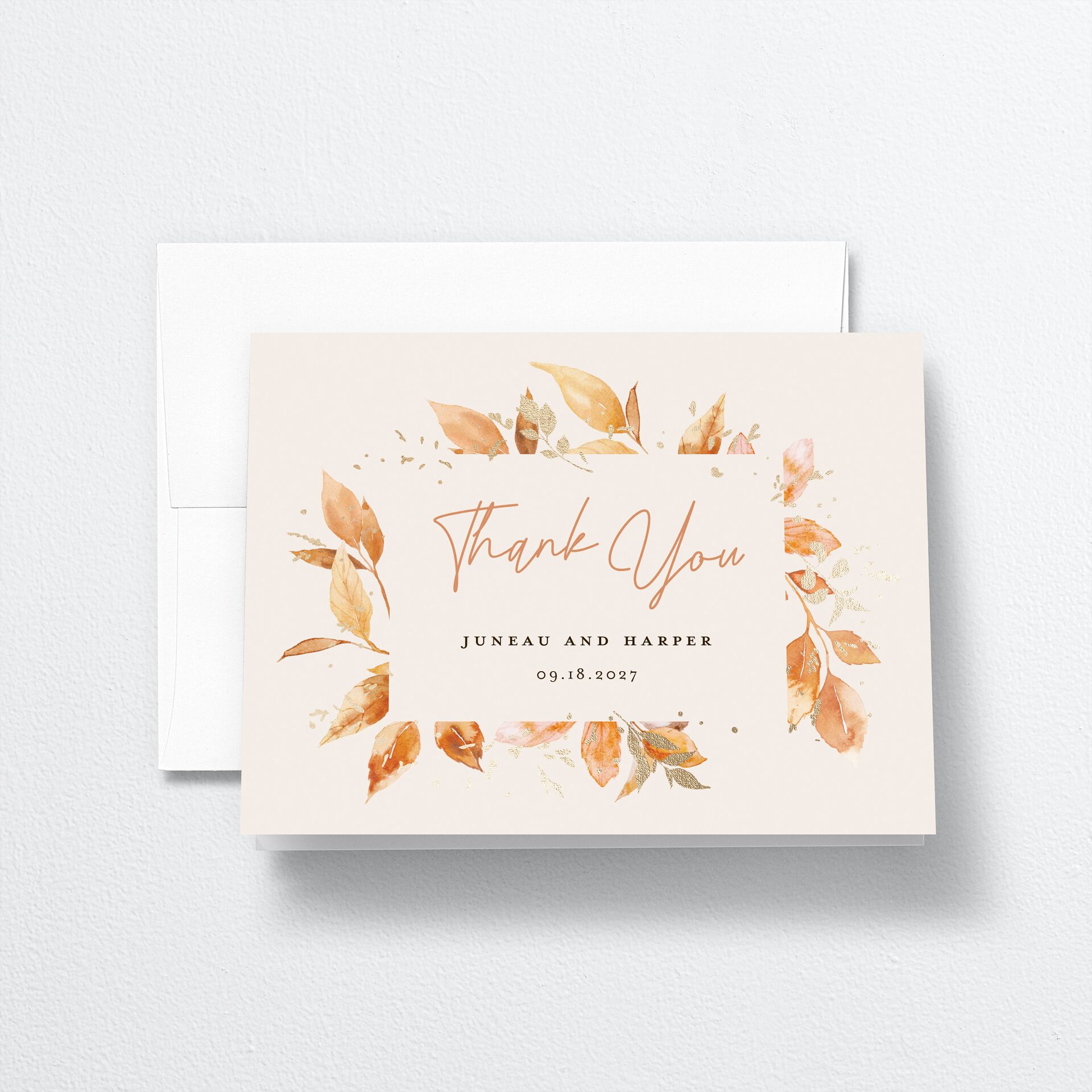 Autumn Frame Thank You Cards — view 1