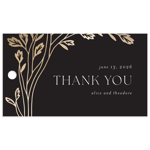 Arboretum Archway Favor Gift Tags - Black