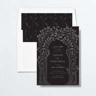 Arboretum Archway Rehearsal Dinner Invitations Licorice Signature