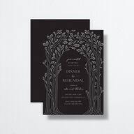 Arboretum Archway Rehearsal Dinner Invitations Licorice Signature