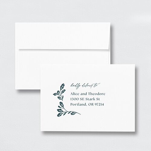 Arboretum Archway Response Card Envelopes White Standard Dark Night Return Address Signature