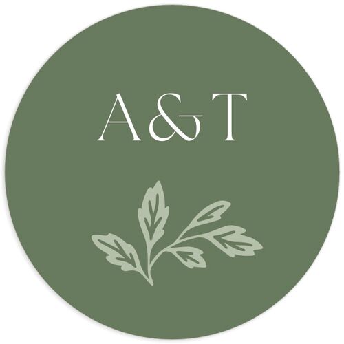 Arboretum Archway Wedding Stickers Deep Olive Sticker