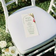Hawaiian Tropical Orchid Oval Wedding Programs Crimson Signature