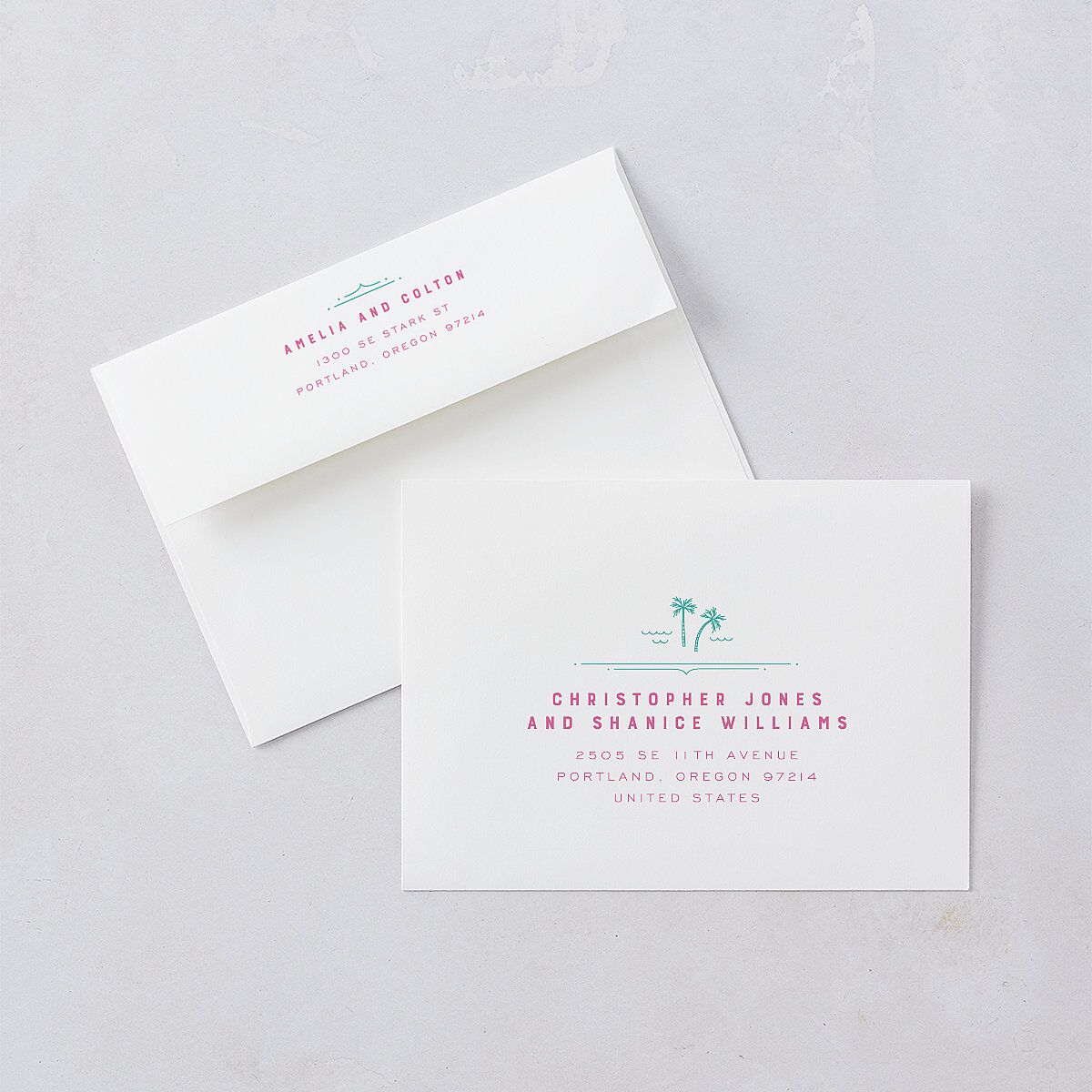 Iconic Beach Wedding Invitations Sky Signature Blank No Standard