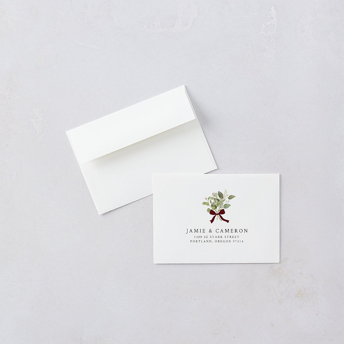 Elegant Eucalyptus Christmas Foil Wedding Response Cards Gold Licorice Signature Standard