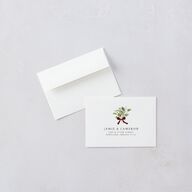 Elegant Eucalyptus Christmas Foil Wedding Response Cards Gold Licorice Signature Standard