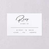Simply Striking All-in-One Wedding Invitations Navy Signature Light Both Recipient and Return Addresses No